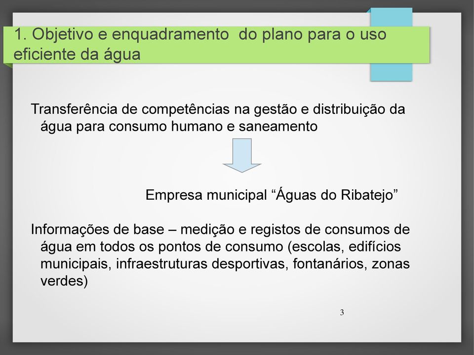 municipal Águas do Ribatejo Informações de base medição e registos de consumos de água em