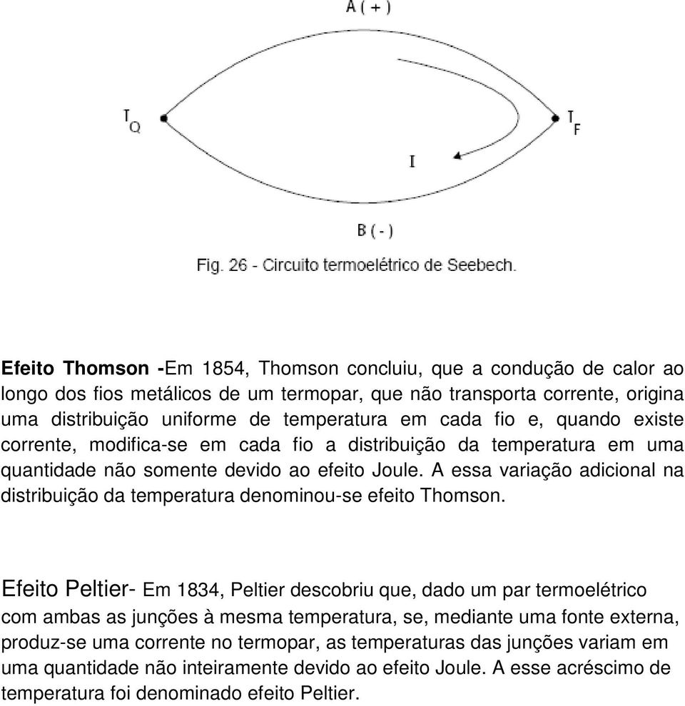 A essa variação adicional na distribuição da temperatura denominou-se efeito Thomson.