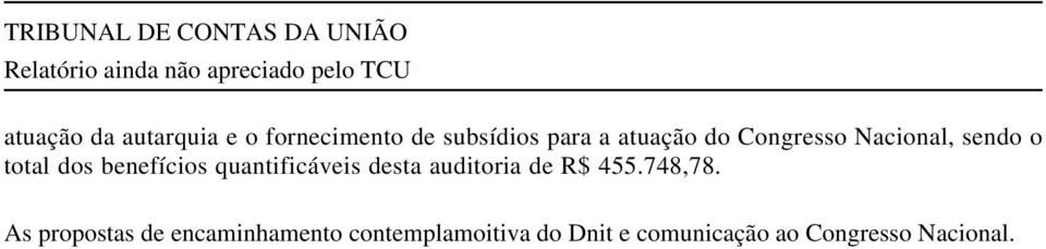 quantificáveis desta auditoria de R$ 455.748,78.