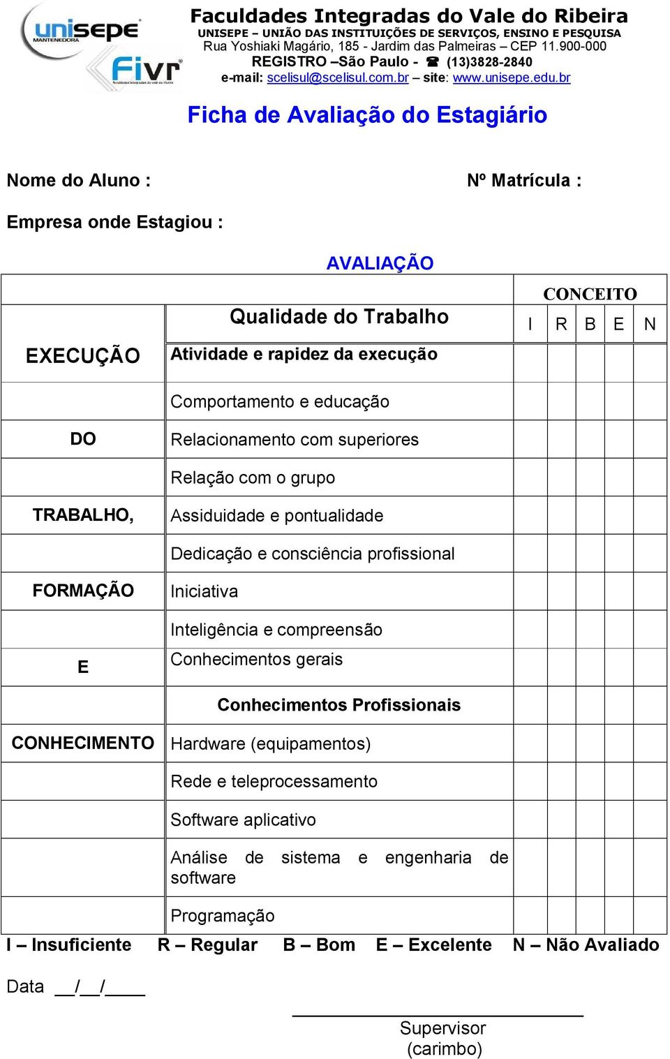 profissional FORMAÇÃO E Iniciativa Inteligência e compreensão Conhecimentos gerais Conhecimentos Profissionais CONHECIMENTO Hardware (equipamentos) Rede e