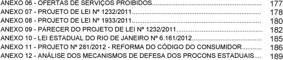.. 182 ANEXO 10 - LEI ESTADUAL DO RIO DE JANEIRO Nº 6.161/2012.