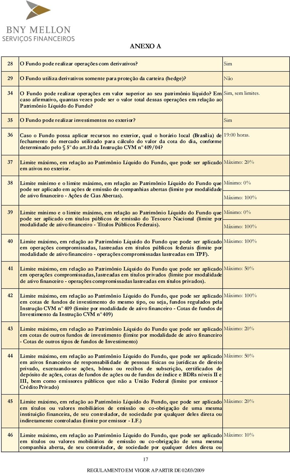 caso afirmativo, quantas vezes pode ser o valor total dessas operações em relação ao Patrimônio Líquido do Fundo? 35 O Fundo pode realizar investimentos no exterior?