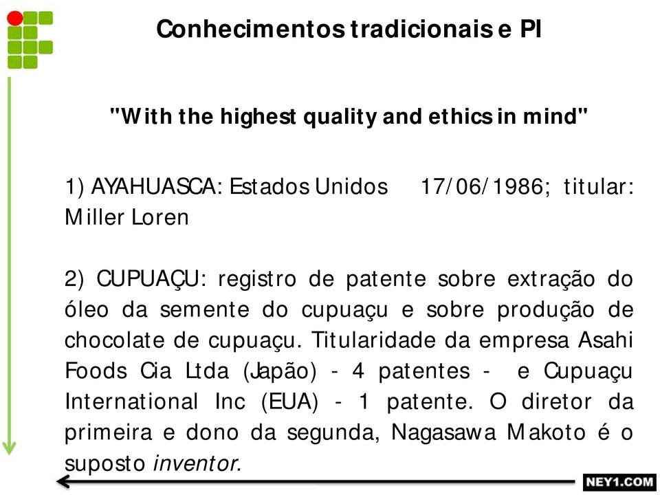 sobre produção de chocolate de cupuaçu.