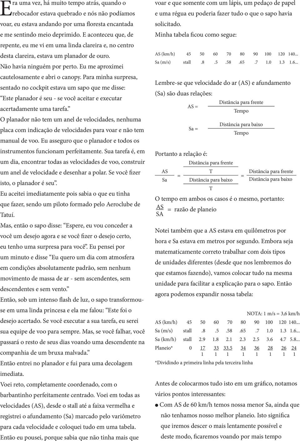 Para minha surpresa, sentado no cockpit estava um sapo que me disse: Este planador é seu - se você aceitar e executar acertadamente uma tarefa.