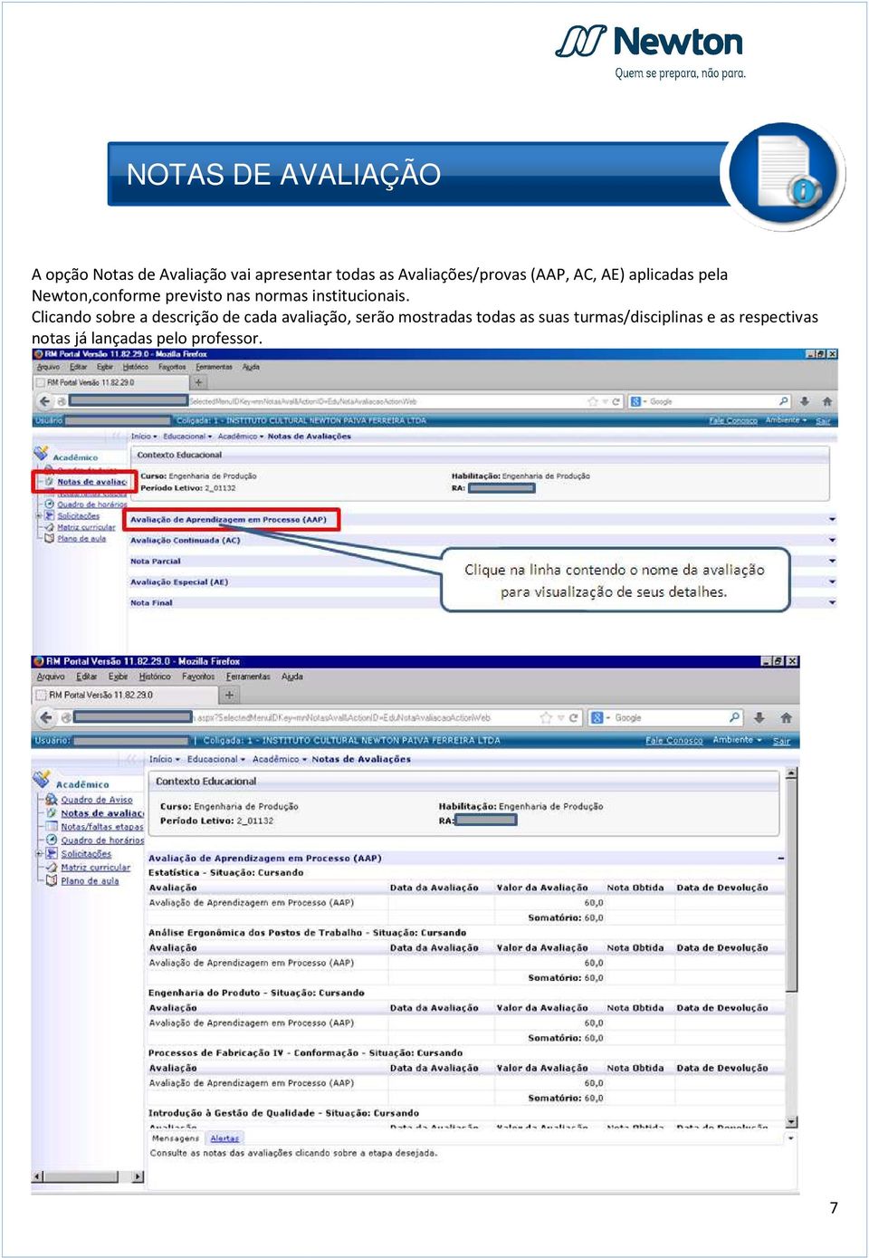 normas institucionais.