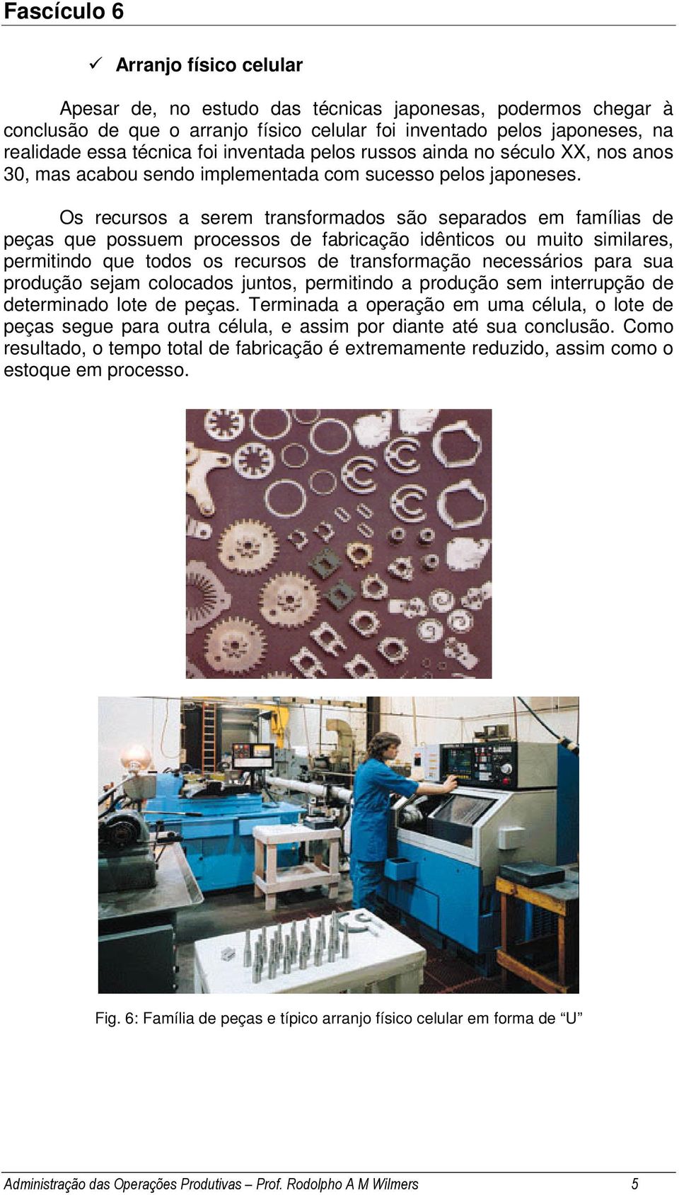 Os recursos a serem transformados são separados em famílias de peças que possuem processos de fabricação idênticos ou muito similares, permitindo que todos os recursos de transformação necessários