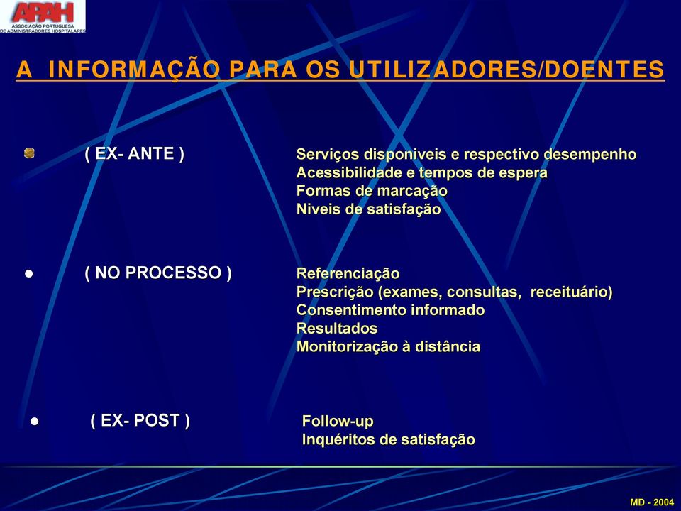 ( NO PROCESSO ) Referenciação Prescrição (exames, consultas, receituário) Consentimento