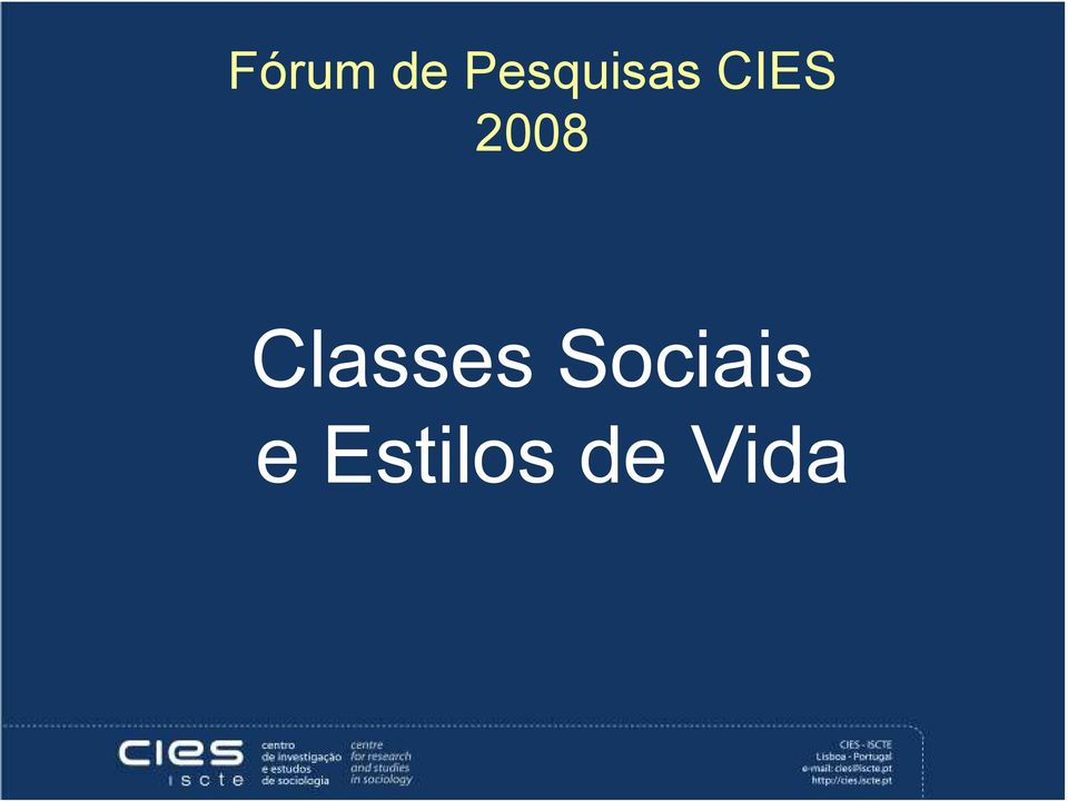 2008 Classes