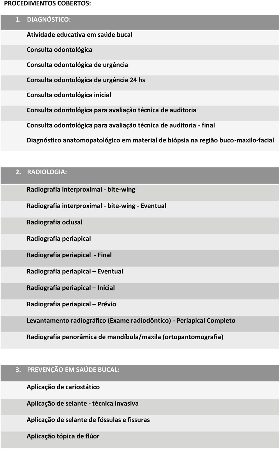 para avaliação técnica de auditoria Consulta odontológica para avaliação técnica de auditoria - final Diagnóstico anatomopatológico em material de biópsia na região buco-maxilo-facial 2.