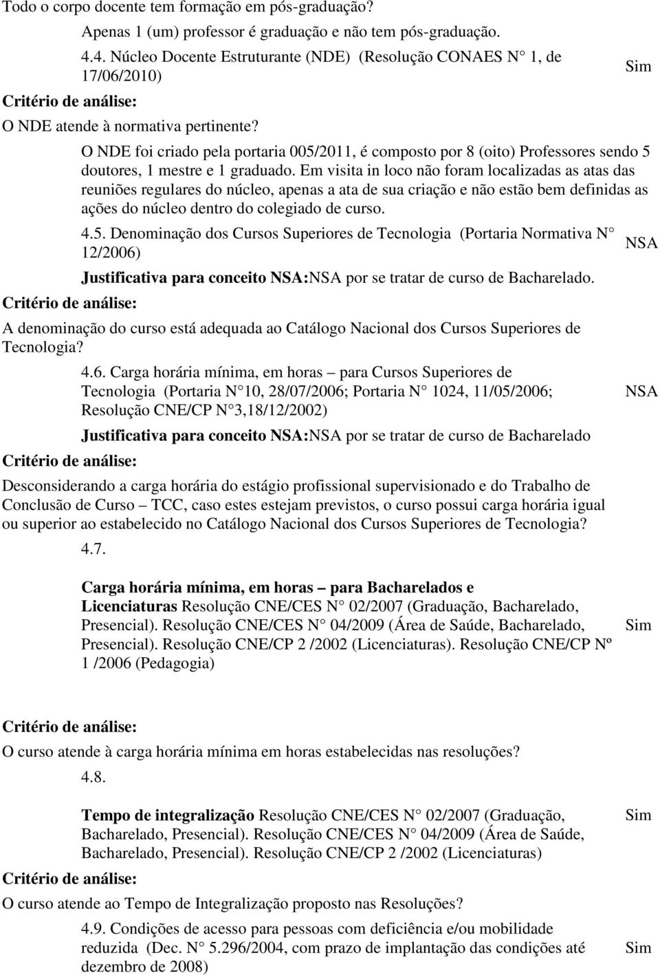 O NDE foi criado pela portaria 005/2011, é composto por 8 (oito) Professores sendo 5 doutores, 1 mestre e 1 graduado.