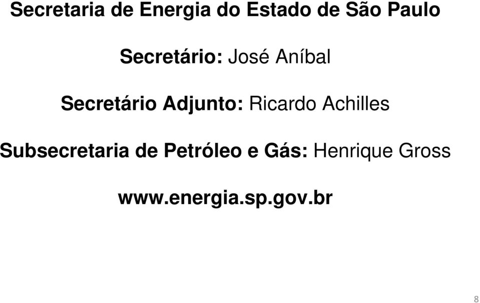 Ricardo Achilles Subsecretaria de Petróleo e