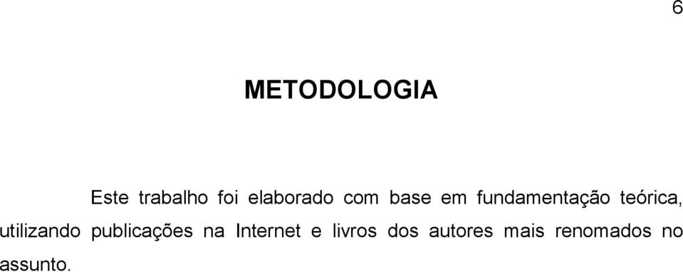 teórica, utilizando publicações na