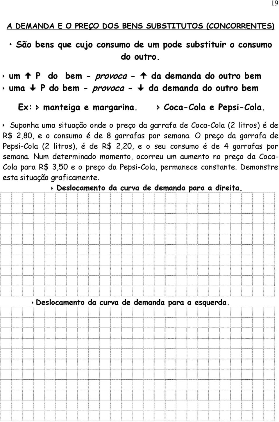 Suponha uma situação onde o preço da garrafa de Coca-Cola (2 litros) é de R$ 2,80, e o consumo é de 8 garrafas por semana.