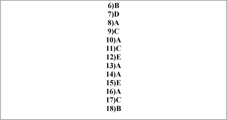 12)E 13)A 14)A