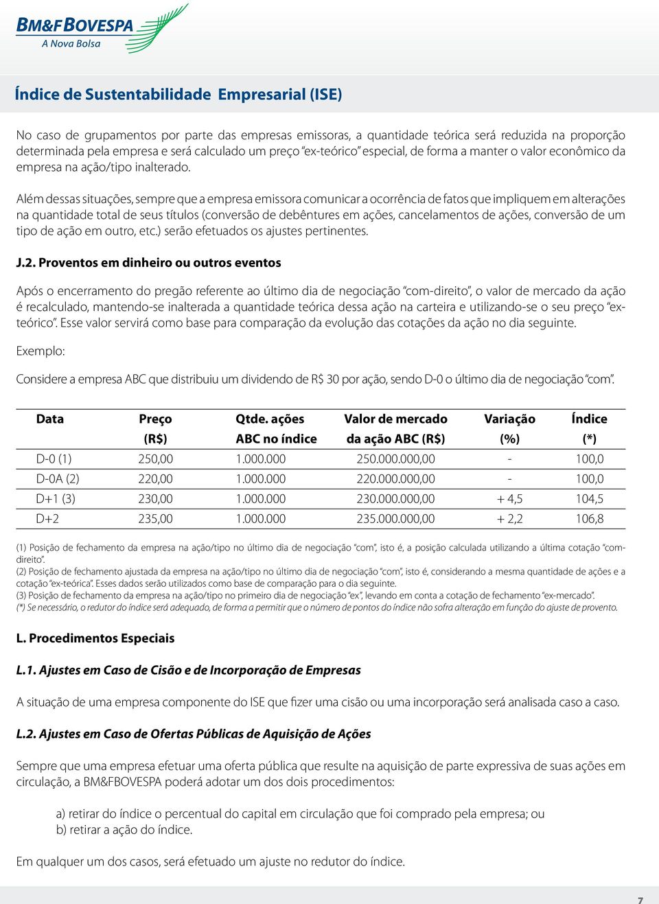 Além dessas situações, sempre que a empresa emissora comunicar a ocorrência de fatos que impliquem em alterações na quantidade total de seus títulos (conversão de debêntures em ações, cancelamentos