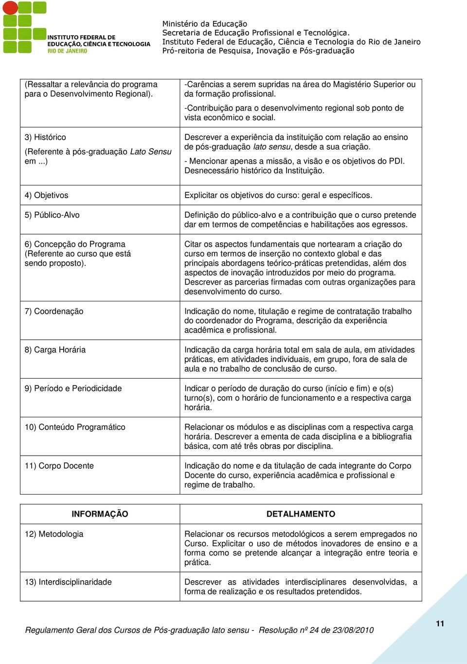 Descrever a experiência da instituição com relação ao ensino de pós-graduação lato sensu, desde a sua criação. - Mencionar apenas a missão, a visão e os objetivos do PDI.