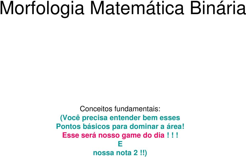 esses Pontos básicos para dominar a área!