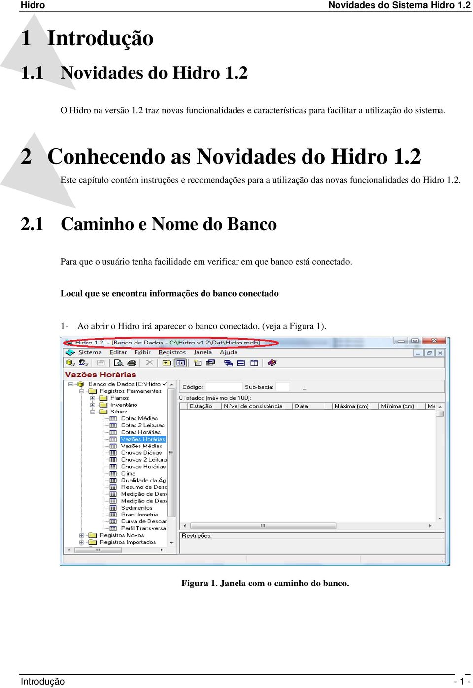 2 Este capítulo contém instruções e recomendações para a utilização das novas funcionalidades do Hidro 1.2. 2.