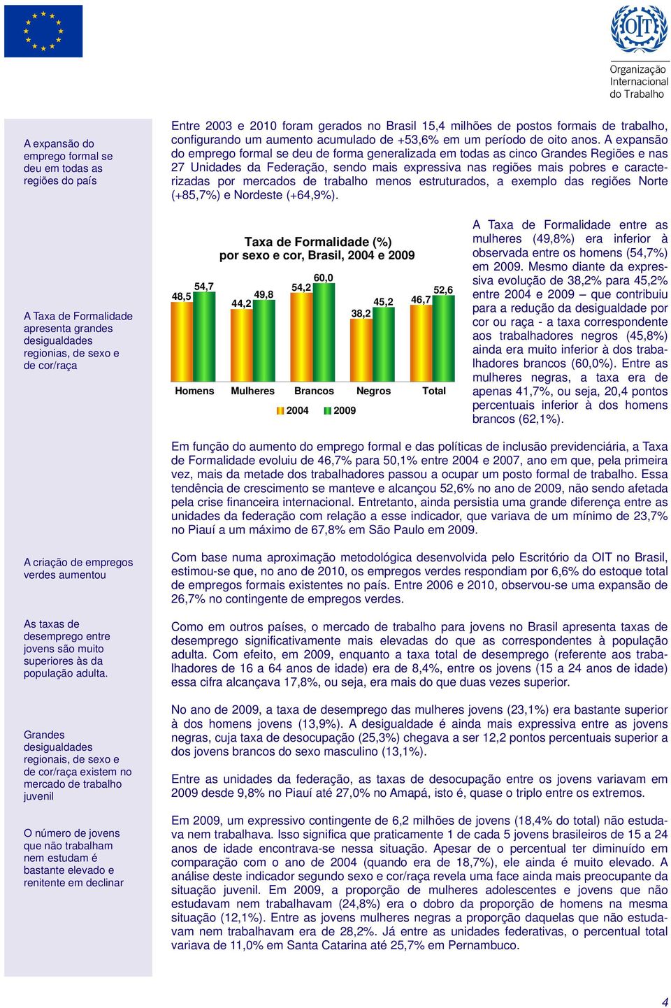 A expansão do emprego formal se deu de forma generalizada em todas as cinco Grandes Regiões e nas 27 Unidades da Federação, sendo mais expressiva nas regiões mais pobres e caracterizadas por mercados