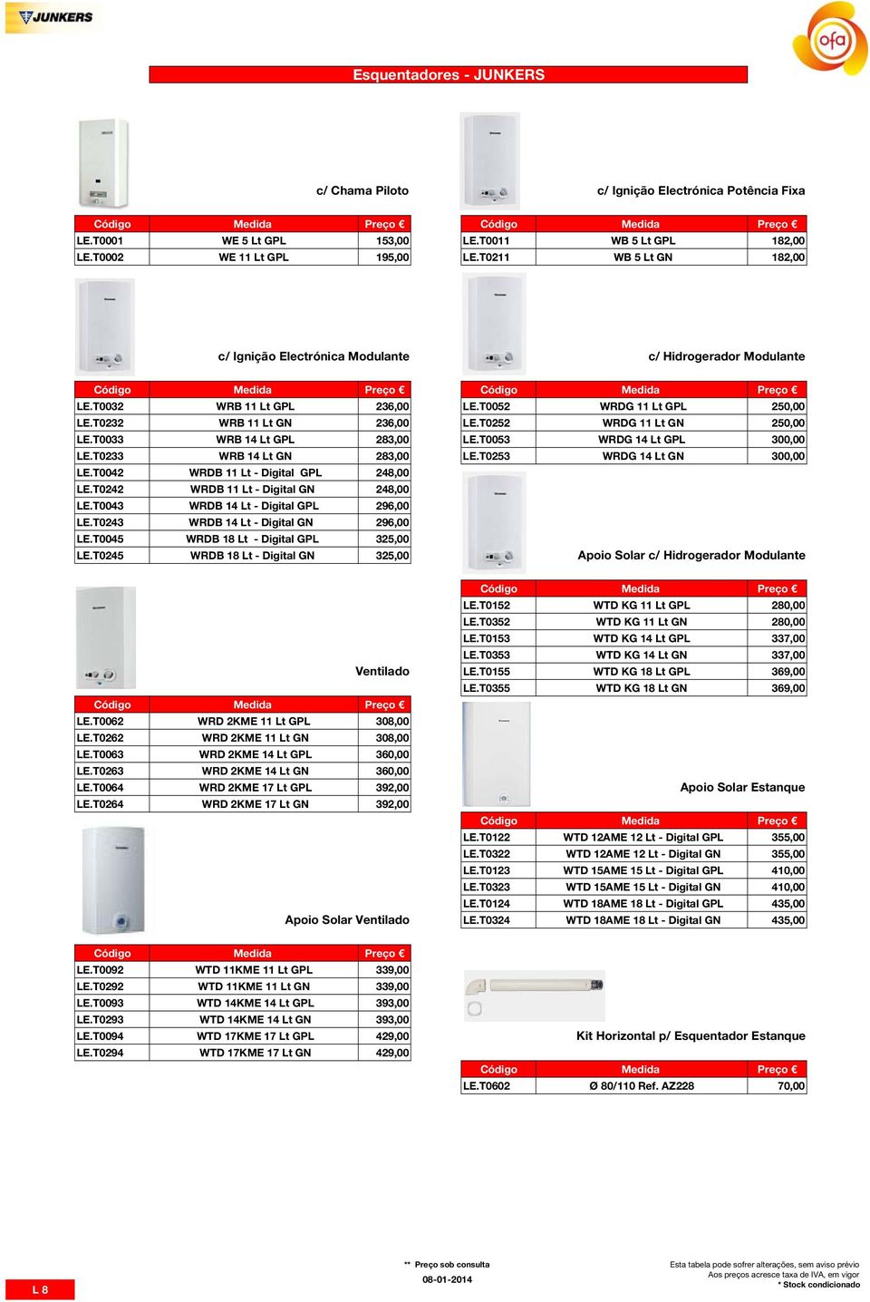 T0252 WRDG 11 Lt GN 250,00 LE.T0033 WRB 14 Lt GPL 283,00 LE.T0053 WRDG 14 Lt GPL 300,00 LE.T0233 WRB 14 Lt GN 283,00 LE.T0253 WRDG 14 Lt GN 300,00 LE.T0042 WRDB 11 Lt - Digital GPL 248,00 LE.