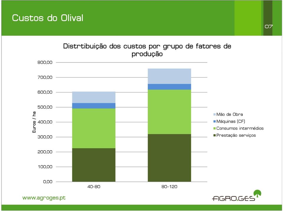 500,00 400,00 300,00 Mão de Obra Máquinas (CF) Consumos