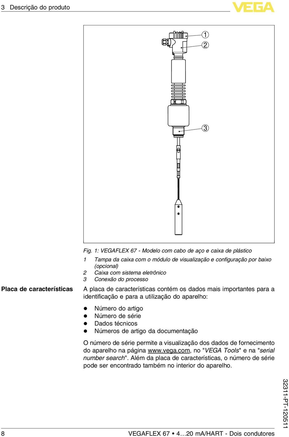 processo A placa de características contém os dados mais importantes para a identificação e para a utilização do aparelho: l Número do artigo l Número de série l Dados técnicos l Números