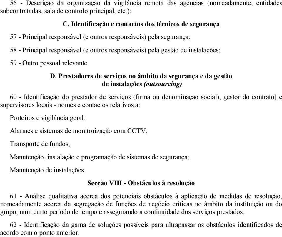 59 - Outro pessoal relevante. D.