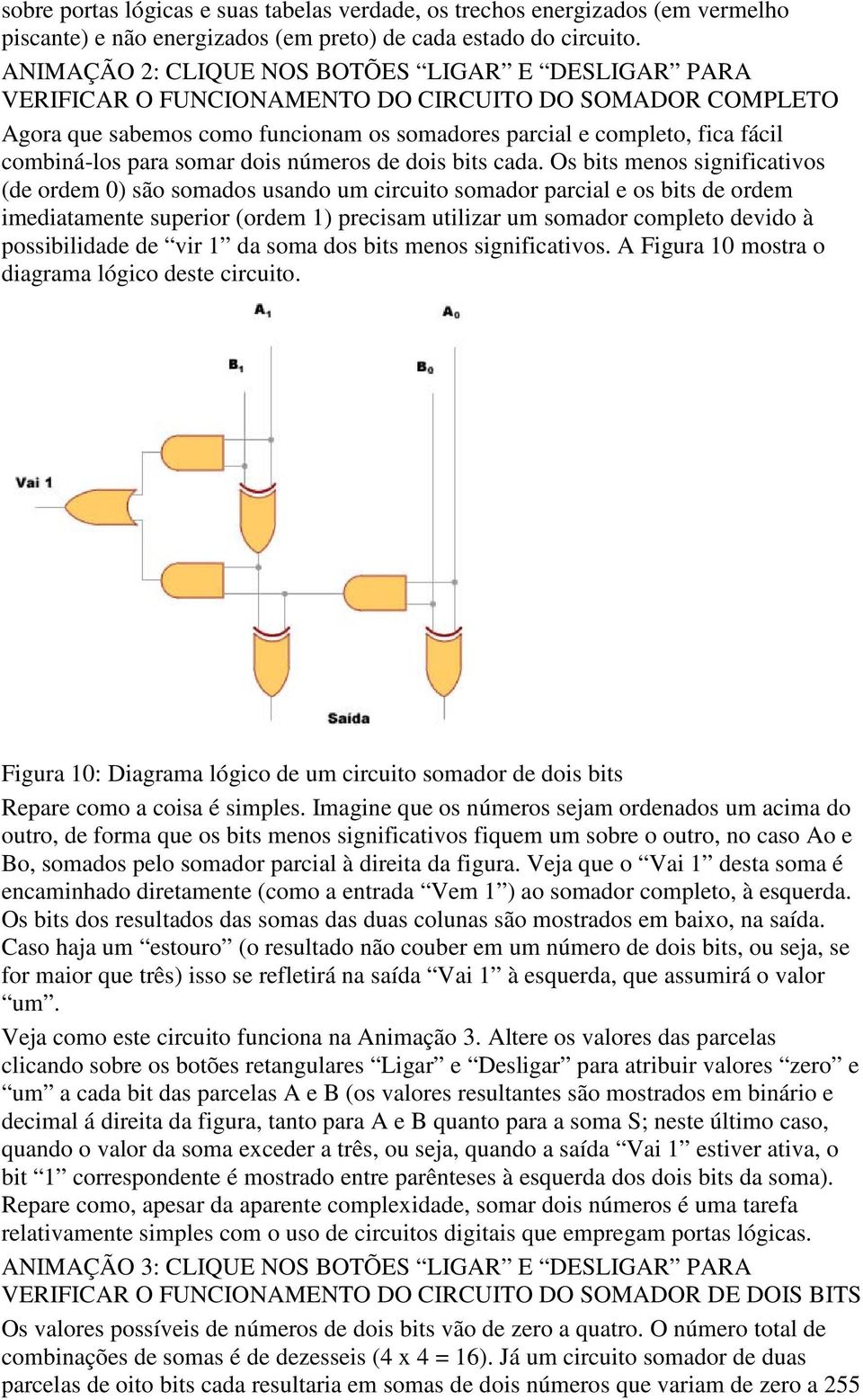 para somar dois números de dois bits cada.