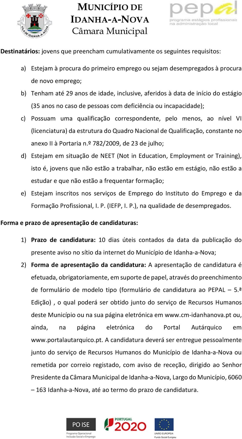 estrutura do Quadro Nacional de Qualificação, constante no anexo II à Portaria n.