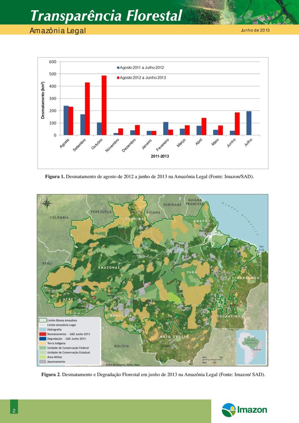 2013 na (Fonte: Imazon/SAD). Figura 2.