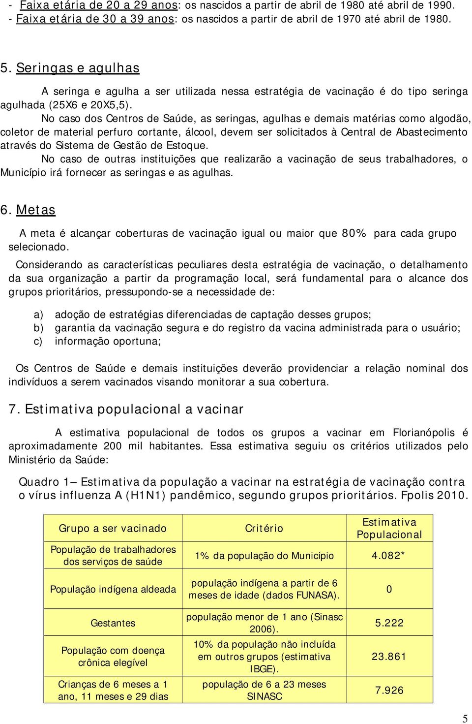 No caso dos Centros de Saúde, as seringas, agulhas e demais matérias como algodão, coletor de material perfuro cortante, álcool, devem ser solicitados à Central de Abastecimento através do Sistema de