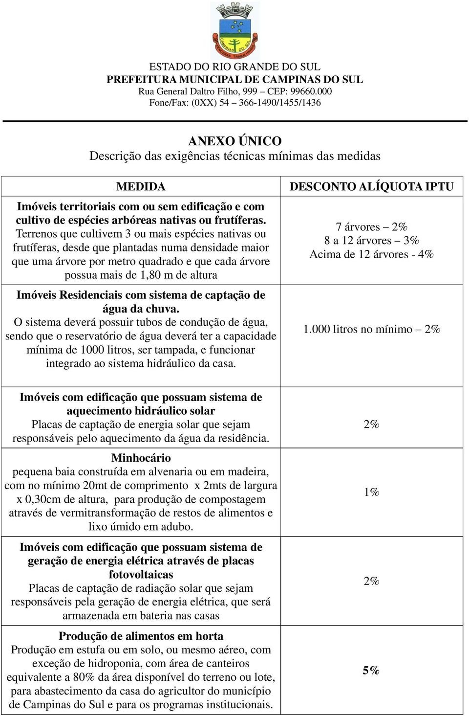 Residenciais com sistema de captação de água da chuva.