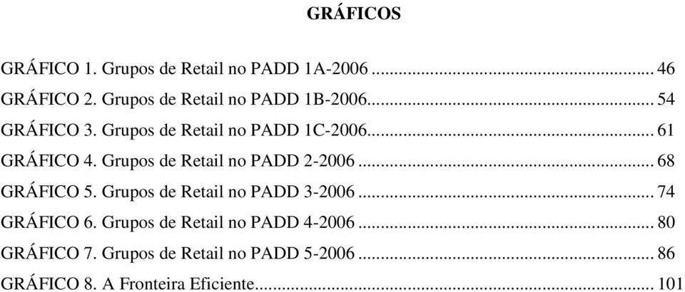 Grupos de Retail no PADD 2-2006... 68 GRÁFICO 5. Grupos de Retail no PADD 3-2006... 74 GRÁFICO 6.