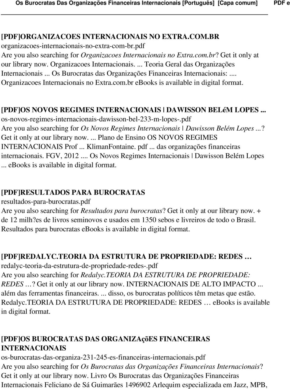 br ebooks is available in digital [PDF]OS NOVOS REGIMES INTERNACIONAIS DAWISSON BELéM LOPES... os-novos-regimes-internacionais-dawisson-bel-233-m-lopes-.