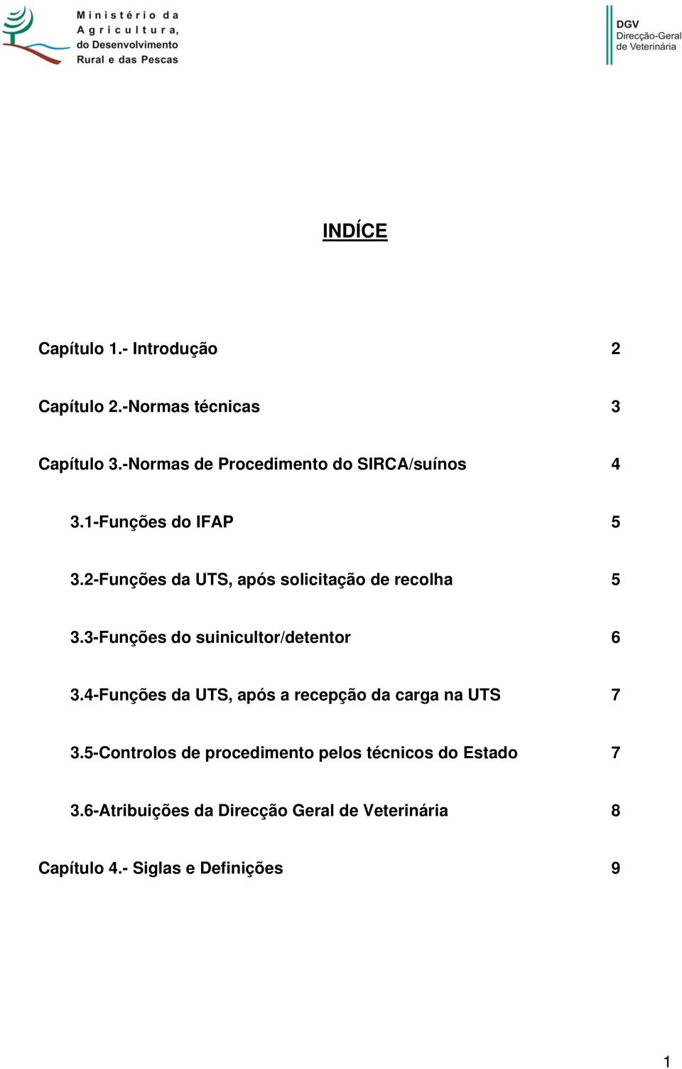 2-Funções da UTS, após solicitação de recolha 5 3.3-Funções do suinicultor/detentor 6 3.