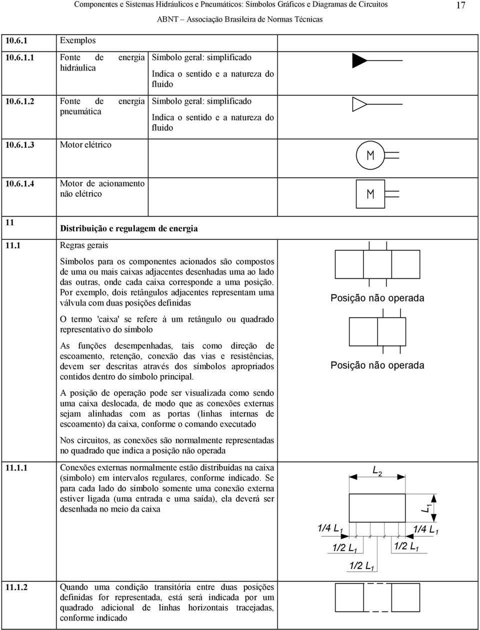 1 Regras gerais Símbolos para os componentes acionados são compostos de uma ou mais caixas adjacentes desenhadas uma ao lado das outras, onde cada caixa corresponde a uma posição.