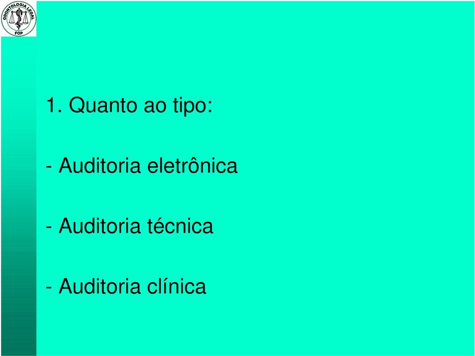 - Auditoria técnica