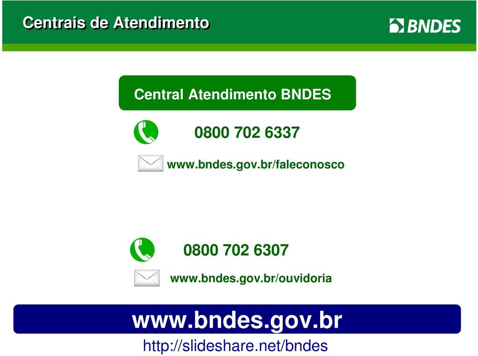 br/faleconosco Ouvidoria 0800 702 6307 www.