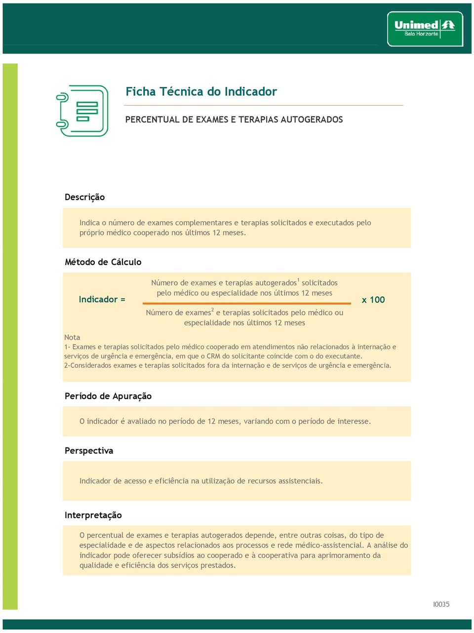 meses 1- Exames e terapias solicitados pelo médico cooperado em atendimentos não relacionados à internação e serviços de urgência e emergência, em que o CRM do solicitante coincide com o do