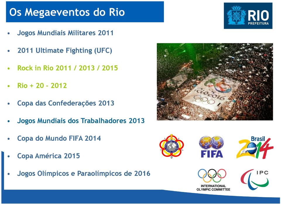 2013 Jogos Mundiais dos Trabalhadores 2013 Copa do Mundo FIFA 2014 Copa