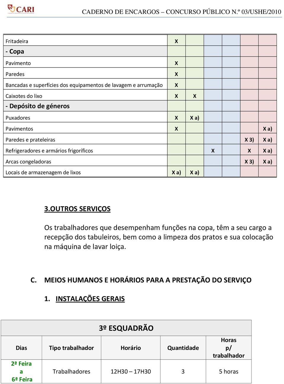 OUTROS SERVIÇOS Os trabalhadores que desempenham funções na copa, têm a seu cargo a recepção dos tabuleiros, bem como a limpeza dos pratos e sua colocação na máquina de