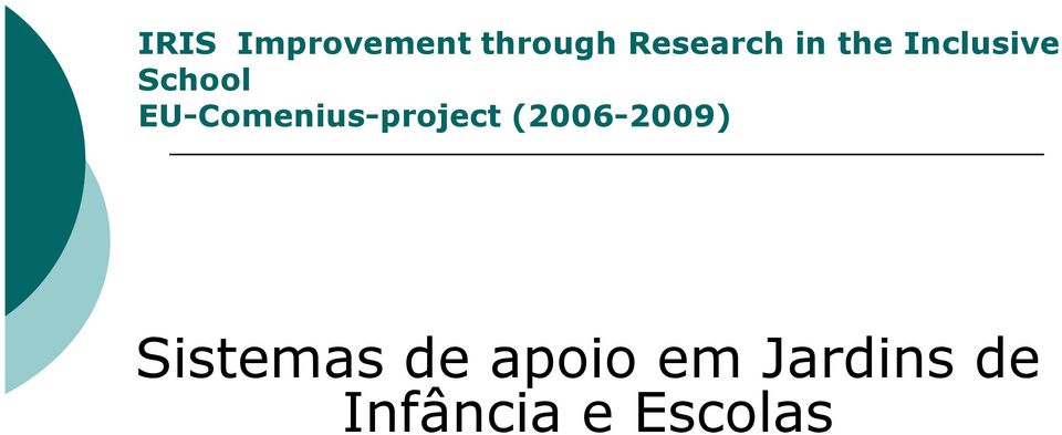 EU-Comenius-project (2006-2009)