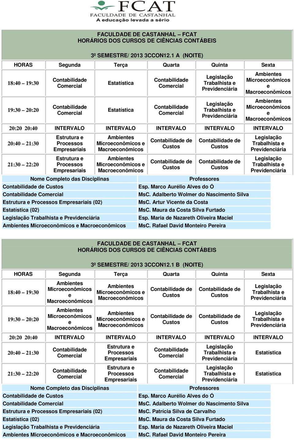 Rafal David Montiro Prira 3º SEMESTRE/ 2013 3CCON12.1 B (NOITE) d d d d d (02) (02) Esp.