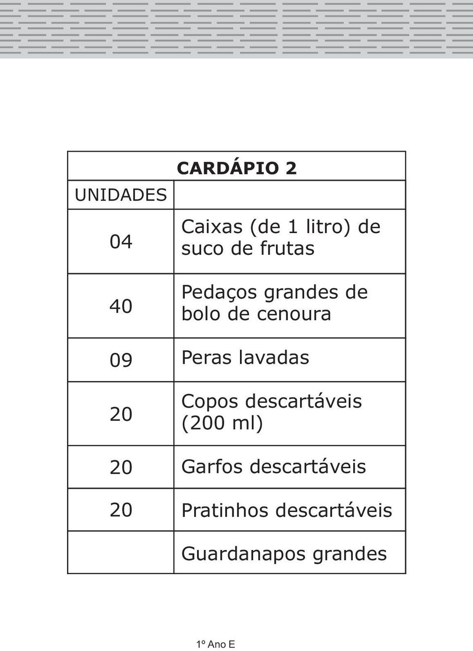 cenoura Peras lavadas (0 ml)