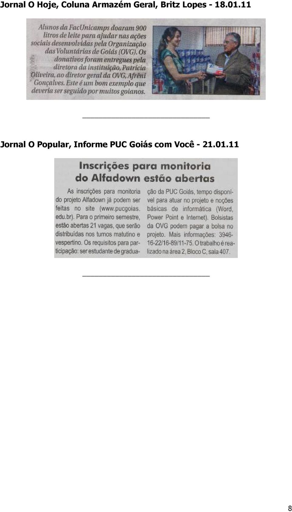 11 Jornal O Popular, Informe