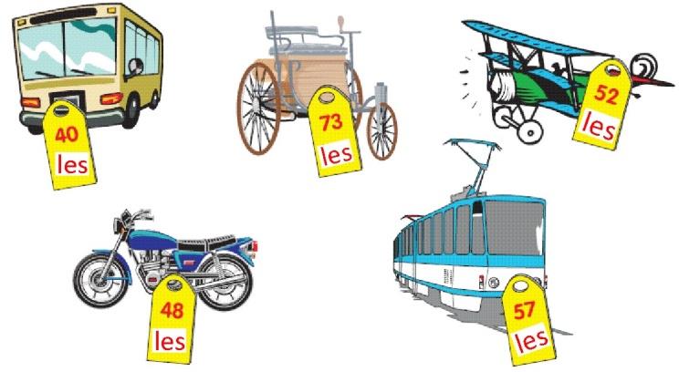 Aí ele mudou de ideia e trocou um dos brinquedos por outro, recebendo mais 5 les de troco. Com quais brinquedos Can saiu da loja? (A) A carruagem e o avião. (B) A carruagem e o ônibus.