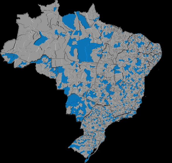 Cobertura de potencial da Rede de Polos Kroton Valores acumulados POLOS CIDADES