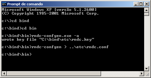 Figura 3. Tela de Instalação do Bind Diferente de seu irmão o bind para windows não esta previamente configurado com um servidor DNS recursivo ou cache como é chamando pelos profissionais da área.