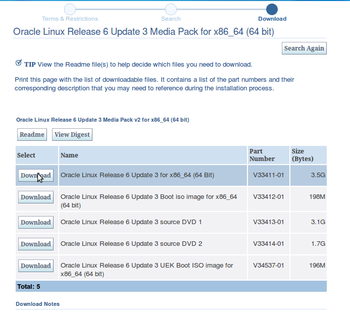 5 Figura 2 - Download do Oracle Linux 6.3.