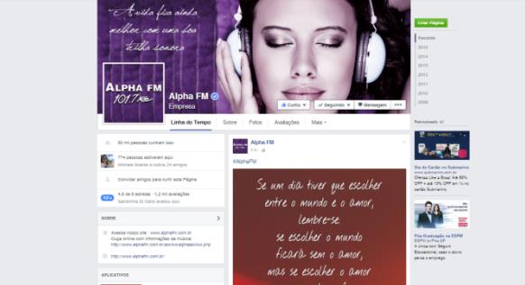 FACEBOOK ALPHA FM PROMOÇÕES E NOTÍCIAS NO FACEBOOK Atualizado durante todo o dia, o perfil da